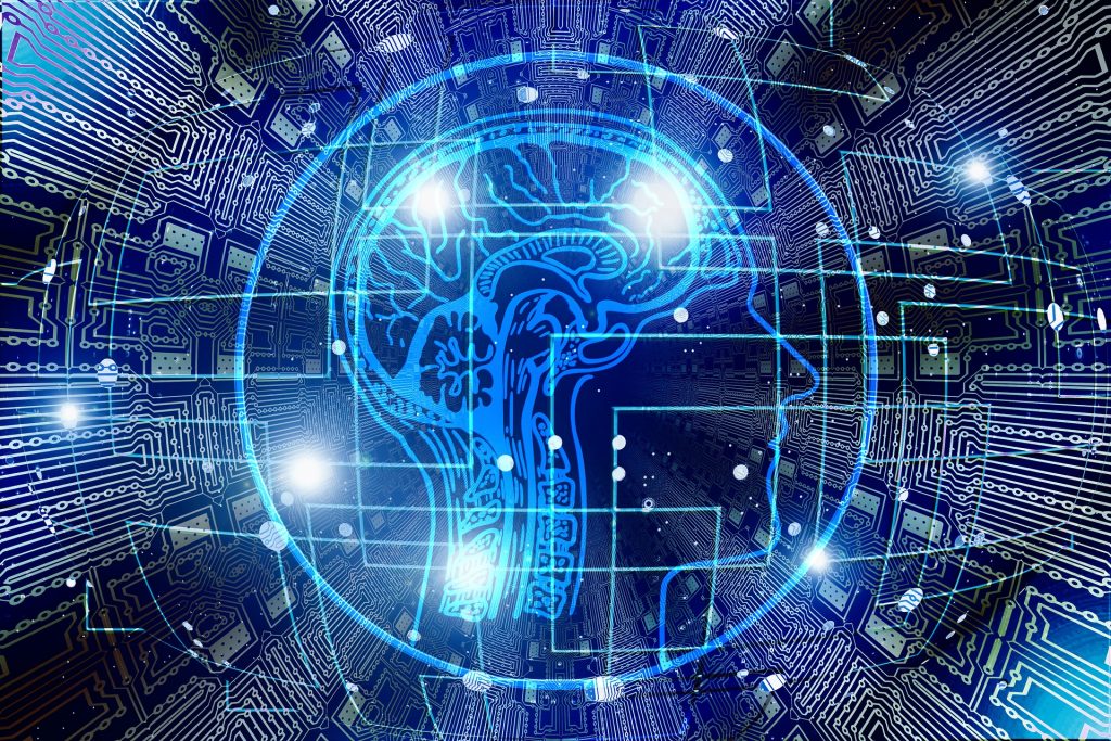 graphic representation of brain in a network