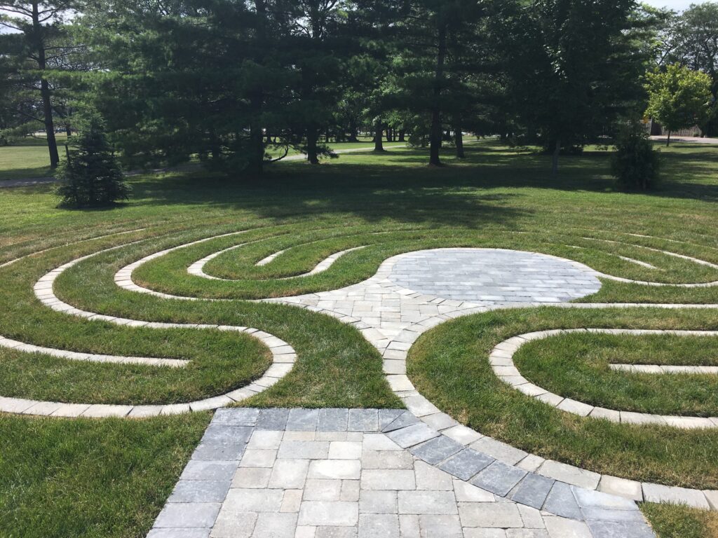 labyrinth in grass