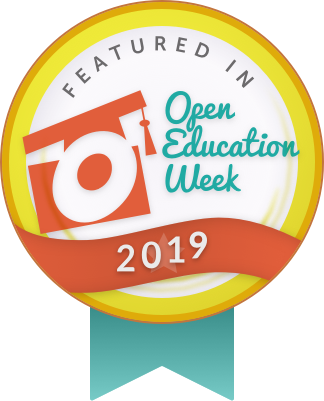 badge for open education week 2019